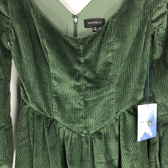 Majorelle Alessandra Mini Dress In Olive Green - Picture 7 of 13